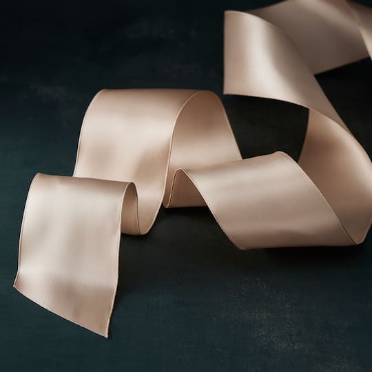 2.5" x 25ft. Taupe Satin Ribbon by Celebrate It™
